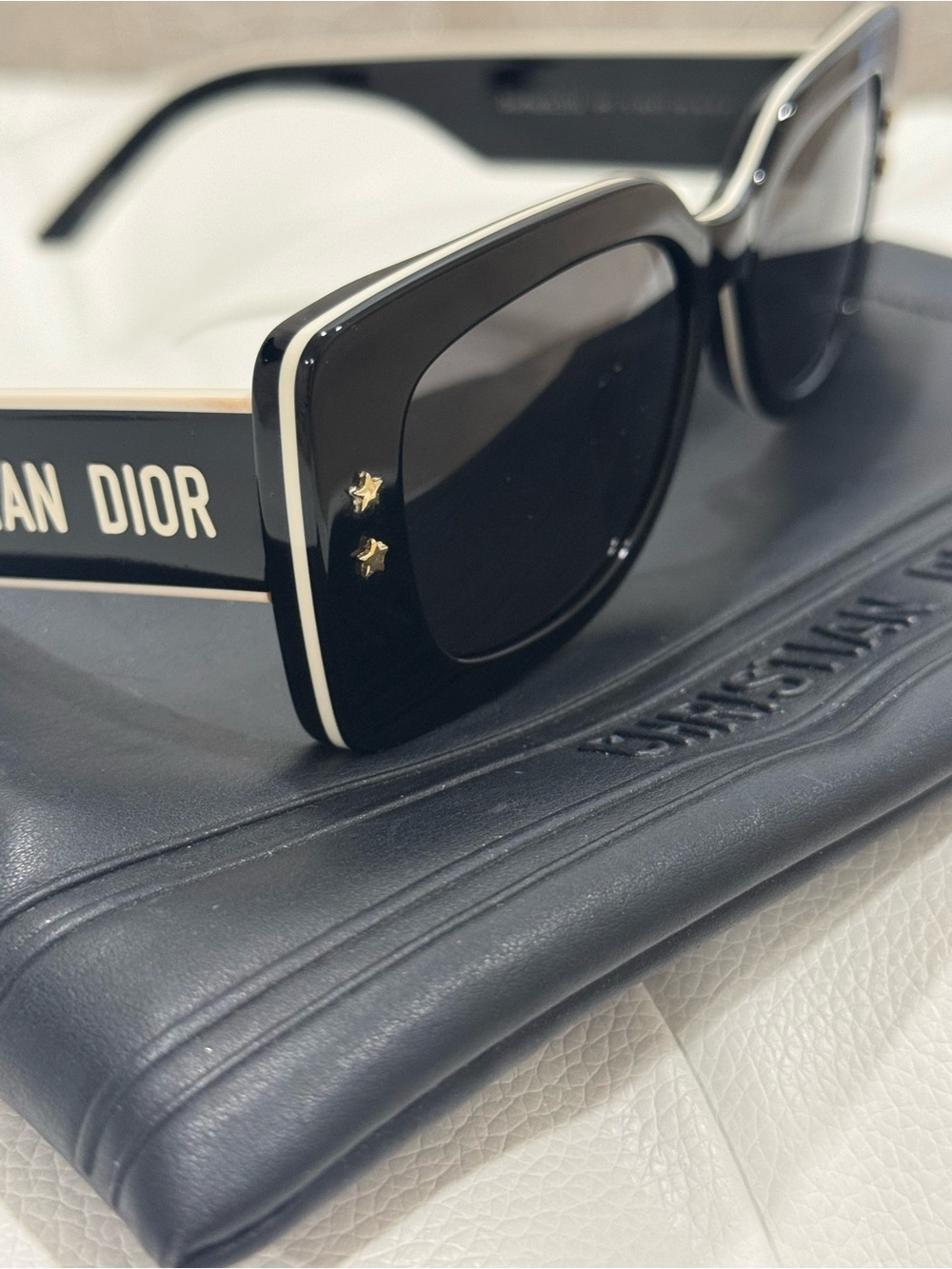 Dior Black Rectangular Sunglasses